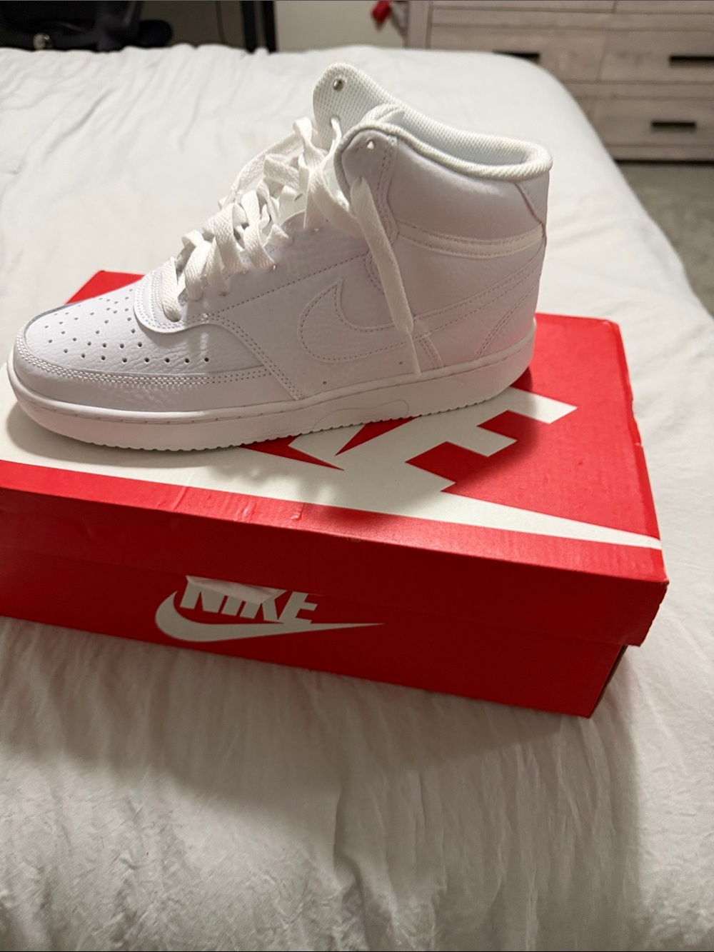 Nike Kids White High-Top Sneakers